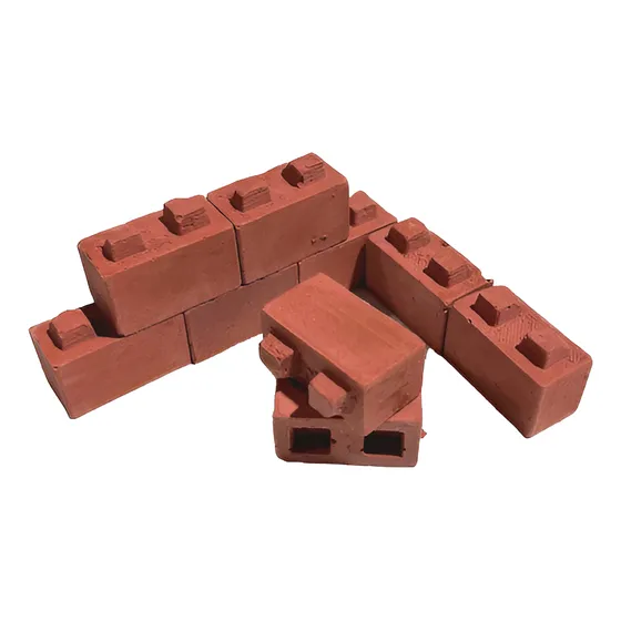 100 Mini Tijolos Encaixe Monta Fácil Maquete Miniatura Eng.