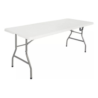 Mesa Plástico Plegable Tipo Portafolio 1.52m Jardín Portátil Mesa Plástico Plegable Tipo Portafolio 1.52m Jardín Portátil