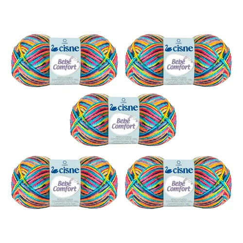 Lã Para Tricô Crochê Cisne D'primera 40g - Kit C/ 10 Novelos Cor