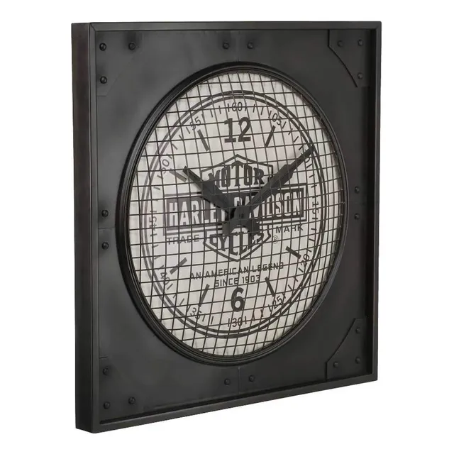 Industrial Bar Shield Reloj Cuadrado Metal