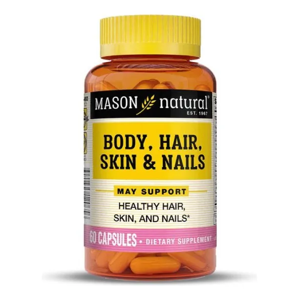 Multivitamínico Mason Natural Cabello Piel - Uñas 60 Capsula