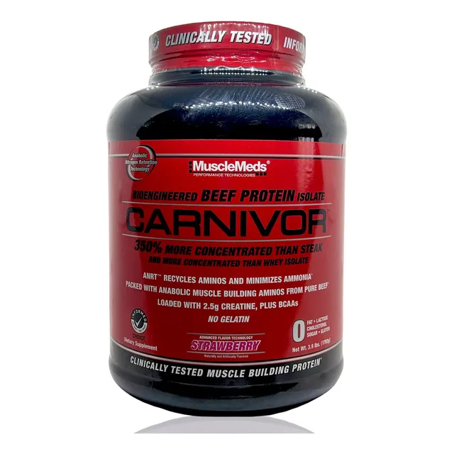 Proteina Musclemeds Carnivor 4 Lbs 56 Porciones Sabore Sabor Fresa