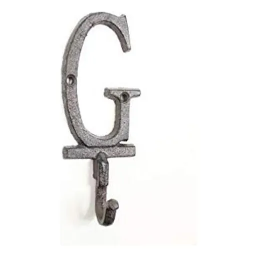 Gancho De Pared Del Alfabeto De La Letra G De Hierro Fundido