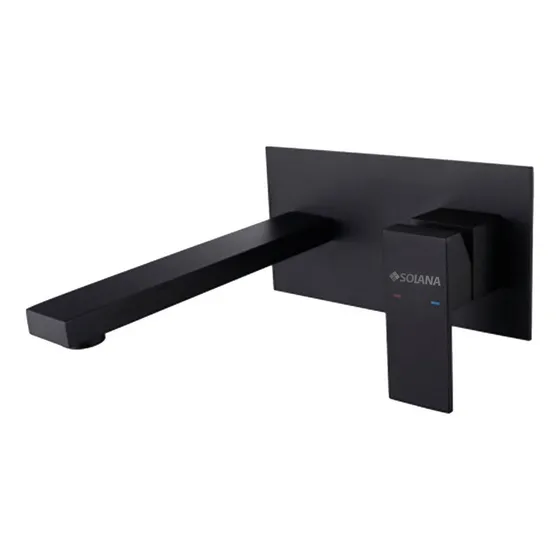 Grifería de baño Solana Grifería Supreme Negro Pulido