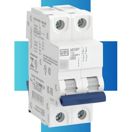 Disjuntor Bipolar Bifásico 10a 16a 20 25a 32 40a 50a 63a Weg