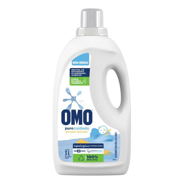 Omo Puro Cuidado Líquido - Galão - 3 L - Unidade - 1 - 1
