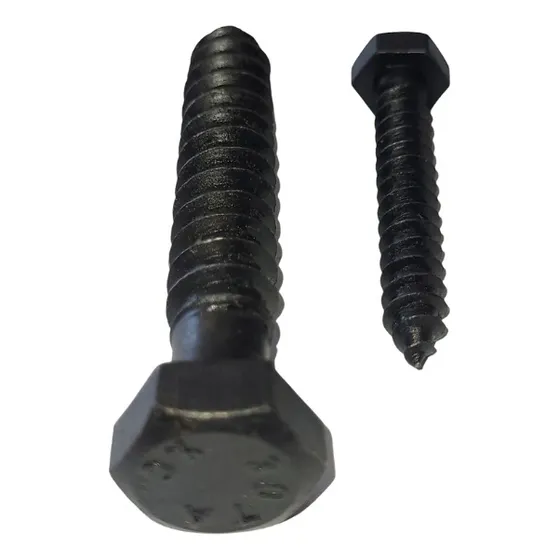 Tornillo Tirafondo Negro (pavonado) 1/4x5 100 Und