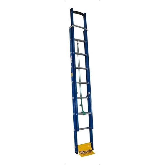 Escada Extensível Premium 13 Degraus Tipo D Em Alumínio E Fi