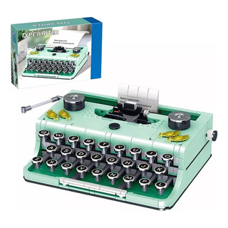 Máquina De Escribir Retro Con Bloques De Construcción Micro Máquina De Escribir Retro Con Bloques De Construcción Micro