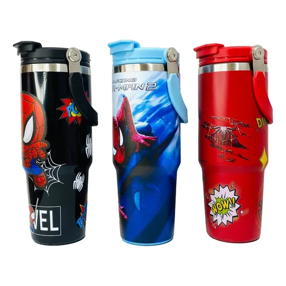 Vaso Termo Para Agua Animado Para Niños Superhéroe - Mario