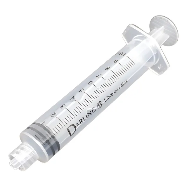 Jeringa 10ml Pico Rosca Luer Lock Darling X 100 Unidades Capacidad En Volumen 10 Ml