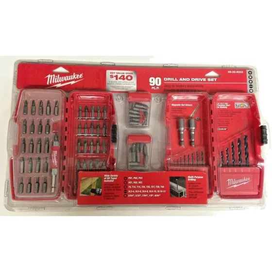 Juego De Puntas Y Mechas Milwaukee 90 Pz