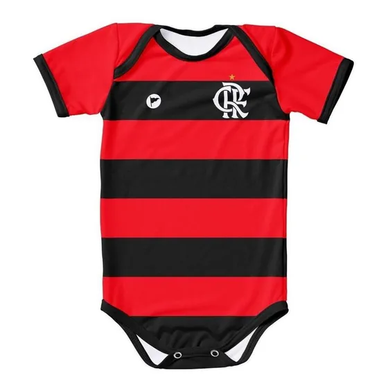 Body Do Flamengo Proteção Uv Listrado Oficial