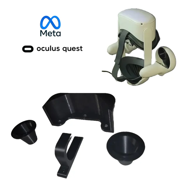 Oculus Quest Combo Bases De Pared Lentes Mandos Y Cable