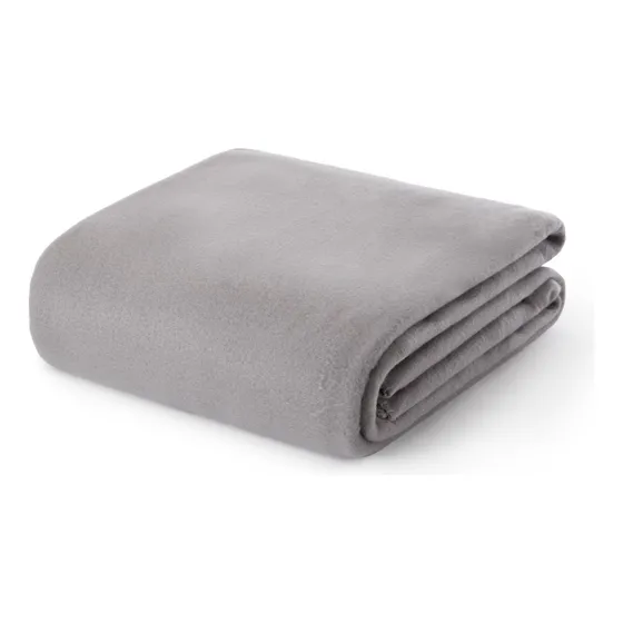 Frazada De Polar Lisa Cronos 2 1/2 Plaza Color Gris Medio Alcoyana
