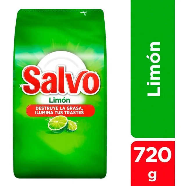 Lavatrastes en Polvo Salvo Limón 720g
