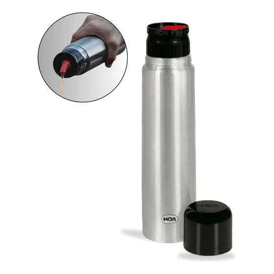 Garrafa Térmica Inox Fit Mor 1l Com Bico 360° Quente Ou Frio