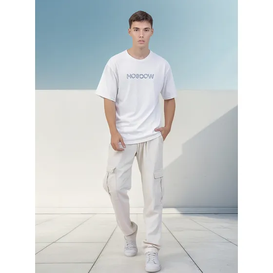 Pantalon Cargo Hombre Gabardina Elastizado Sin Puños