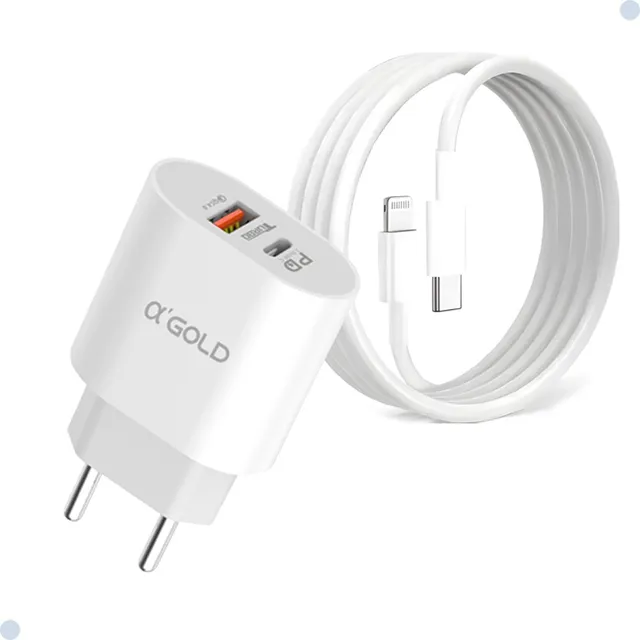 Kit Fonte Carregador Turbo 40w E Cabo Usb Tipo C Para iPhone