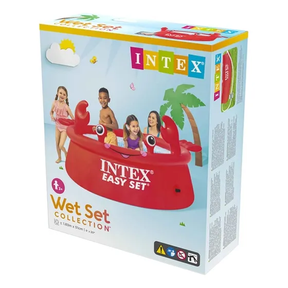 Piscina Inflable Intex Cangrejo Redonda Para Niños