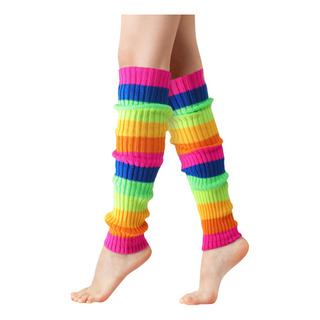Calentadores De Piernas De Malla De Neón De Moda Para Mujer Calentadores De Piernas De Malla De Neón De Moda Para Mujer