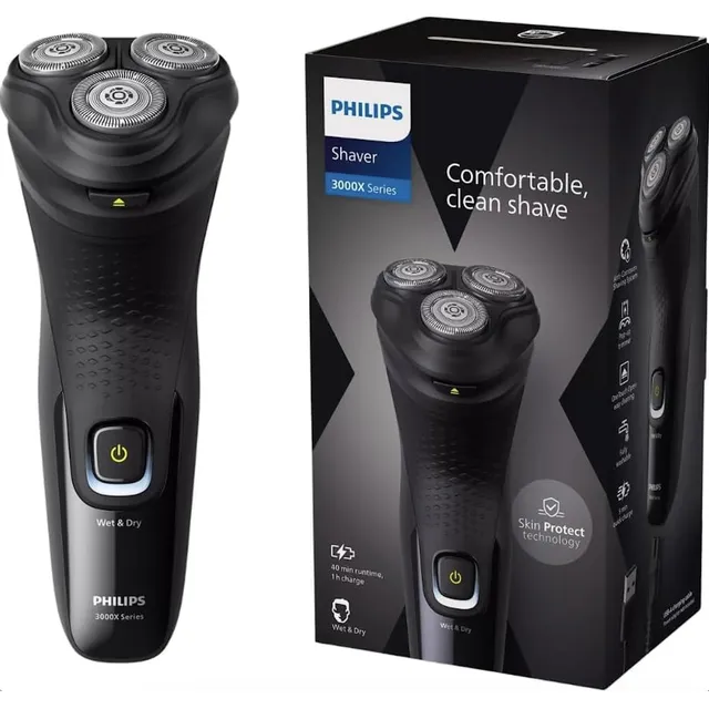 Afeitadora Philips 3d Skinprotect + Patillero Y Carga En 1hr