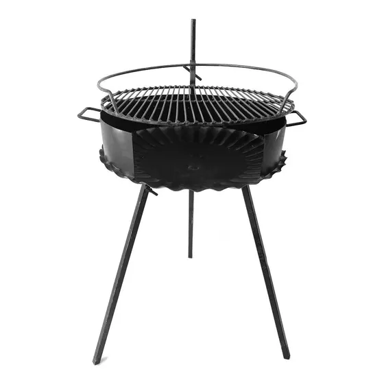 Fogón De Disco Grande Alto Con Parrilla Y Patas Desmontables