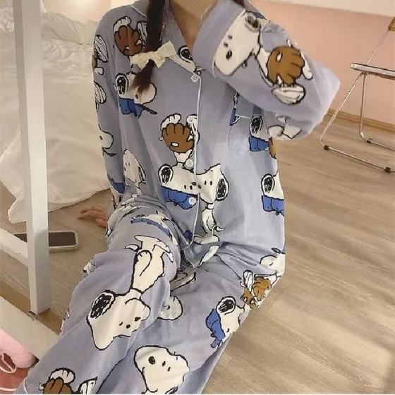 Conjunto De Pijama, Chaqueta De Punto, Solapa, Capucha