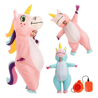 Disfraz Inflable De Unicornio T-rex De Fiesta Para Niños 90-130cm Para Party Con Bomba De Aire Y Caja De Batería Disfraz Inflable De Unicornio T-rex De Fiesta Para Niños 90-130cm Para Party Con Bomba De Aire Y Caja De Batería