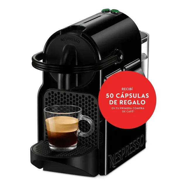 Cafetera Nespresso Inissia Negra Negro