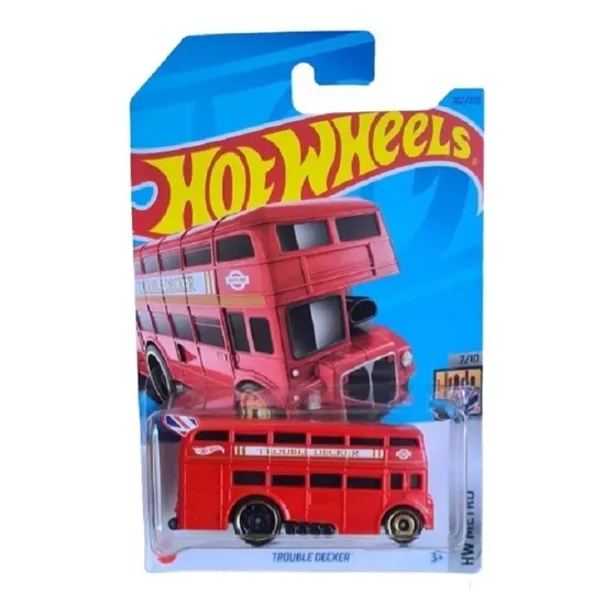 Hot Wheels Trouble Decker Hw Metro Ónibus Vermelho