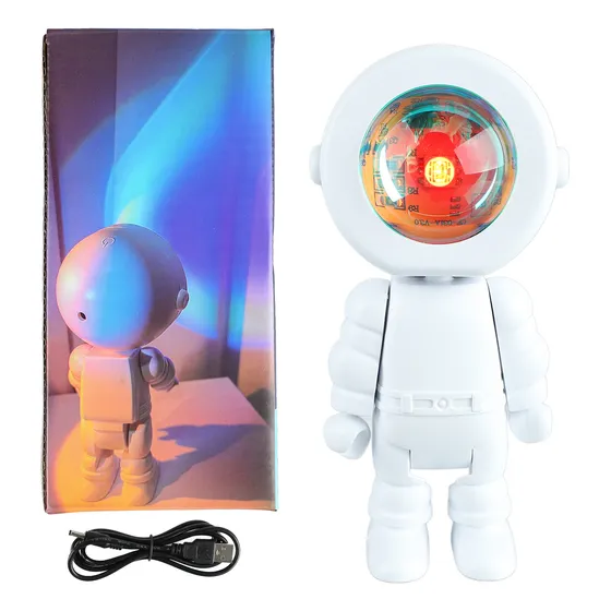 Lámpara Romántica De Robot Astronauta Proyector De Luz Led D