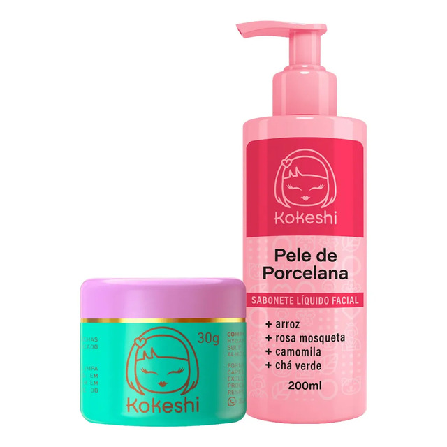 Kit Sabonete E Hidratante Facial Pele De Porcelana Kokeshi Kit Sabonete E Hidratante Facial Pele De Porcelana Kokeshi