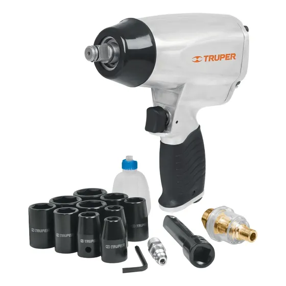Llave De Impacto Neumática 1/2' Con Kit De Dados