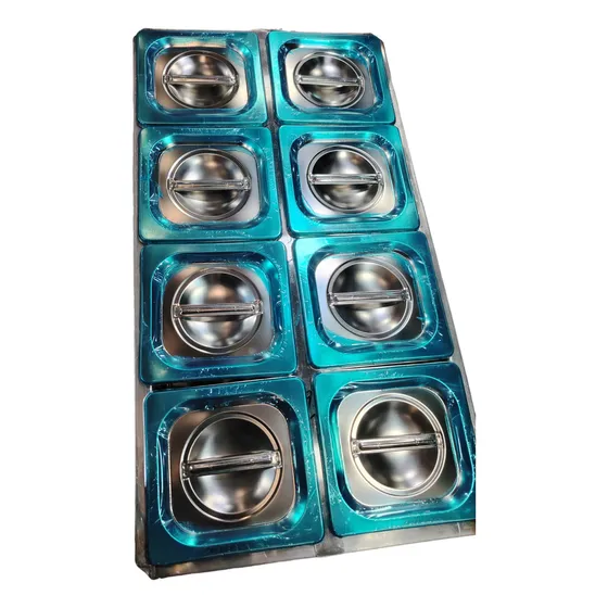 Baño María Caliente, Frío De 8 Insertos En Acero Inoxidable