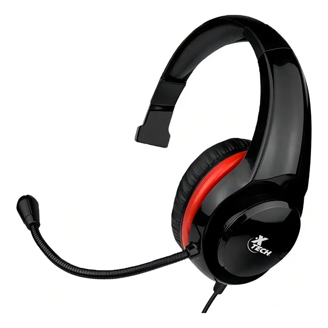 Monoauricular Gamer Xtech Molten Xth-520 Gaming Series Css Color Rojo Color De La Luz Negro