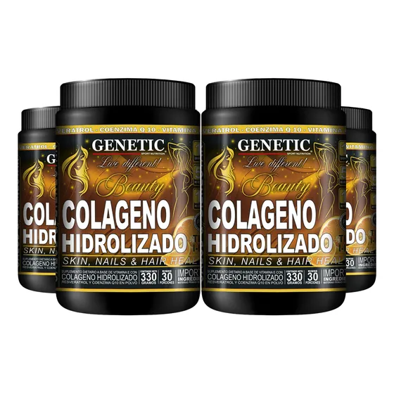 4 Colágenos Beauty Resveratrol Coenzima Q10 Vitamina Genetic