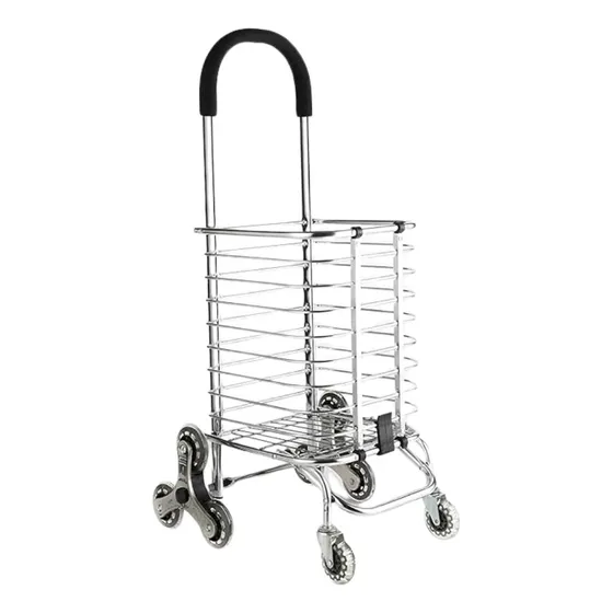 Carro De Plegable Para Escaleras Color Plateado