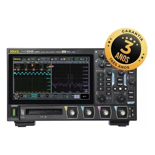 Osciloscopio digital Rigol, 250 MHz, 4 canales, 12 bits, DHO924s