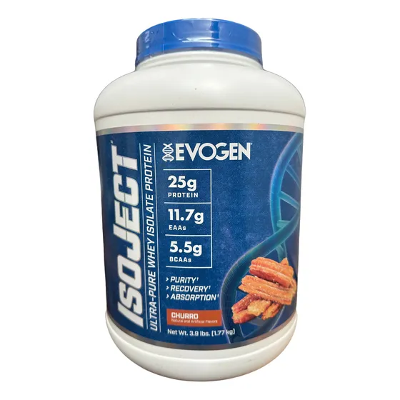 Proteina Aislada Evogen Isoject Ultra Pure Whey 4 Libras Sabor Churro