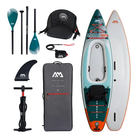 Sup / Kayak Inflable Híbrido Aqua Marina Cascade 112 Color Gris