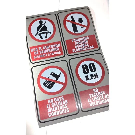 Aviso Señalización De Seguridad P Camiones Transporte Carga