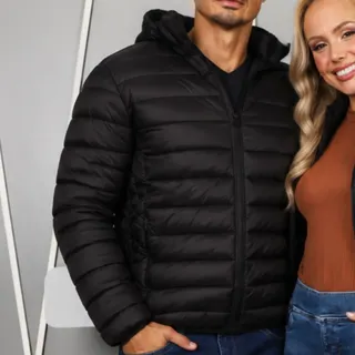 Jaqueta Unissex Puffer Bobojaco Nylon Impermeável Casaco