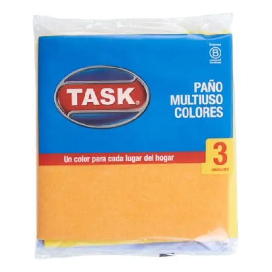 Paño Task Multiuso Color 3 Unidades Color Blanco