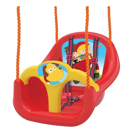 Columpio Plastico Asiento P/ Niños +1 C/ Seguro Y Mecate 