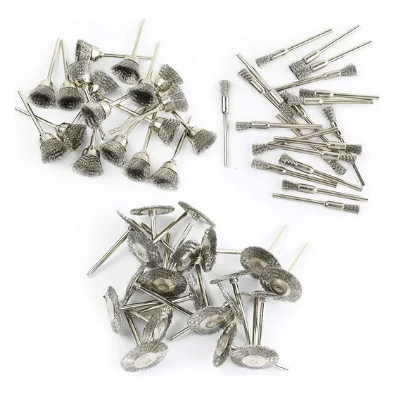 Escovas De Aço Para Micro Retifica-kit 15 Escovas