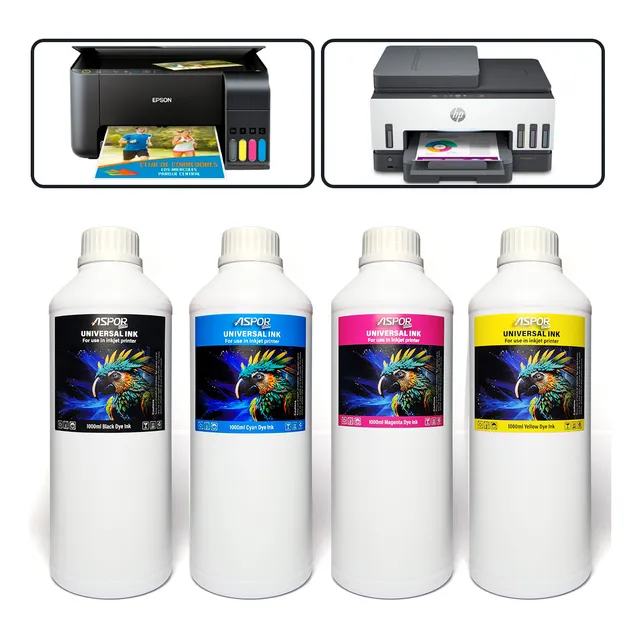 Pack 4 Litros De Tinta Universal Aspor Dye Todos Los Colores