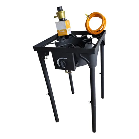 Fogón Industrial  Alta Presión Con Base Regulable 40x40 +kit