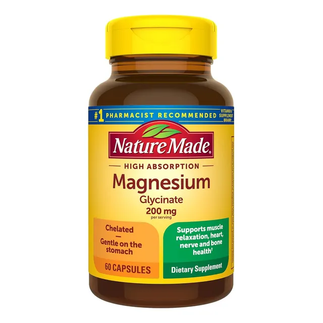 Nature Made Magnesio Glycinate 200 Mg Suplemento Para Relajación Y Sueño