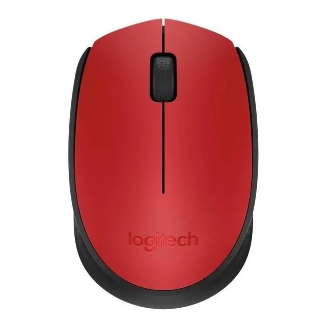 Mouse Logitech M170 Inalámbrico Negro / Rojo ( 910-004941 )